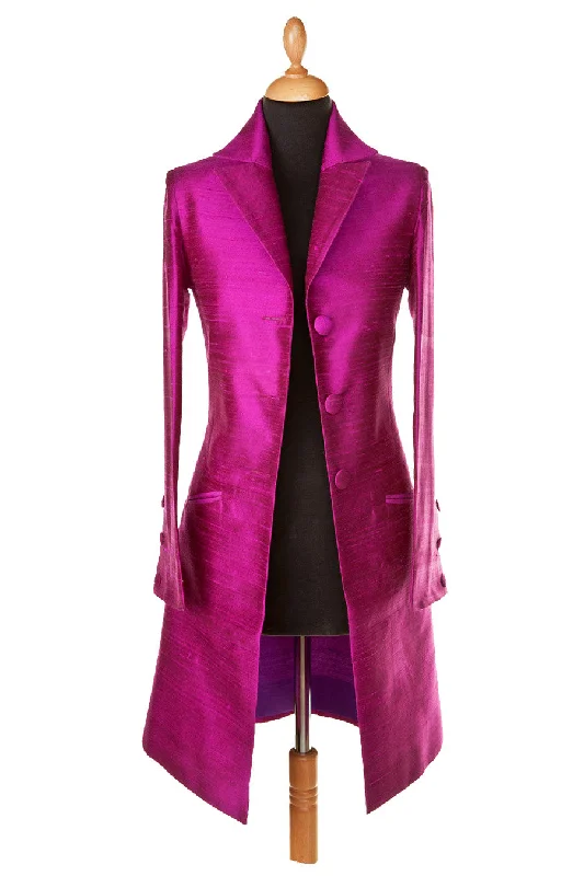 Grace Coat in Wild Orchid Cozy Fleece Hoodie