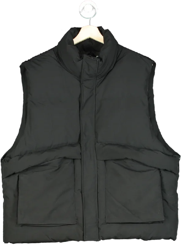 L.A.B STUDIO Black Puffer Gilet F Embroidered Kimono Coat