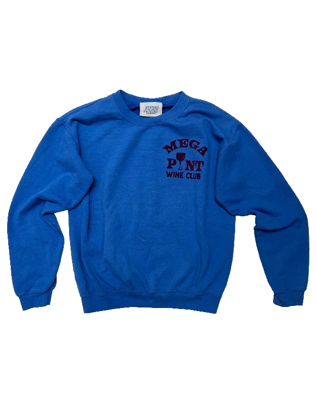Mega Pint Vintaged Crew Sweatshirt Draped Collar Cardigan