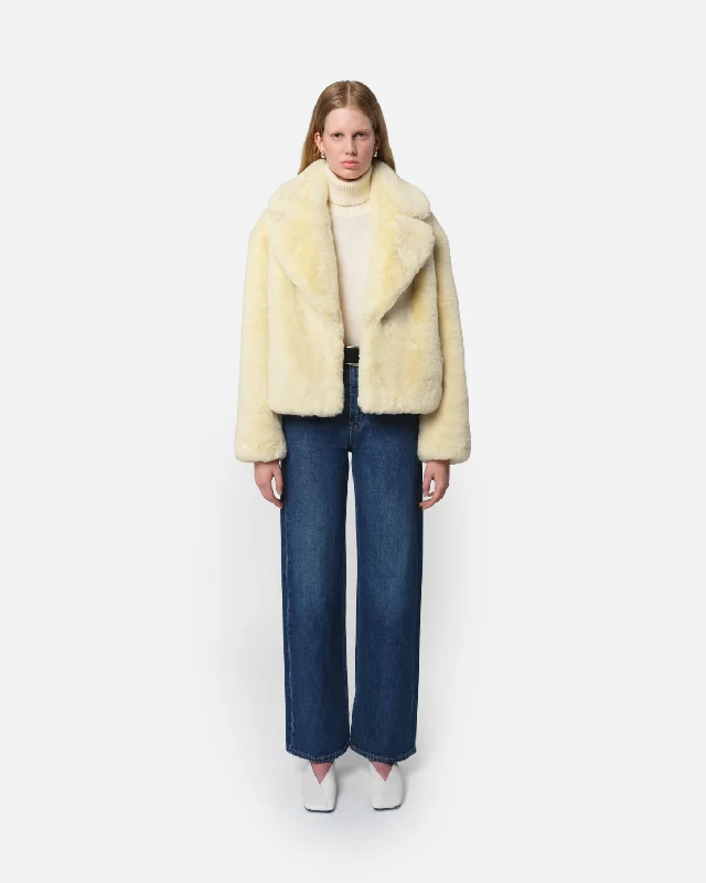 Miller Coat Panna Cotta Quilted Hybrid Jacket