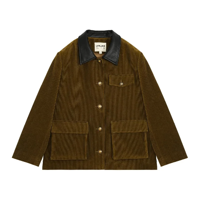OMONT レトロコーデュロイコントラストカラージャケット OMT075 Relaxed Utility Shacket