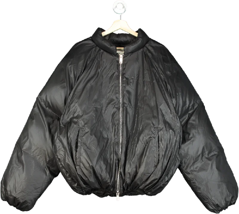 Own Black Puffer Jacket Uk OneSize Knit Longline Duster
