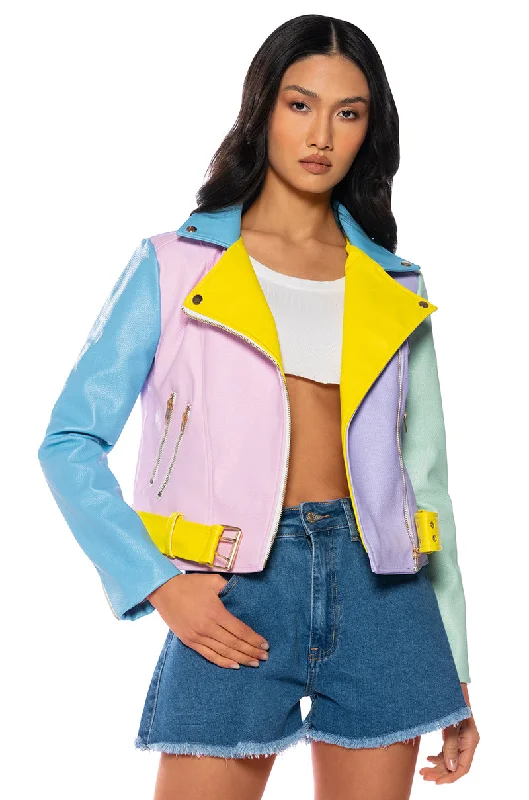 PASTEL DREAMS MOTO JACKET Corduroy Jacket Velvet Jacket Brocade Jacket