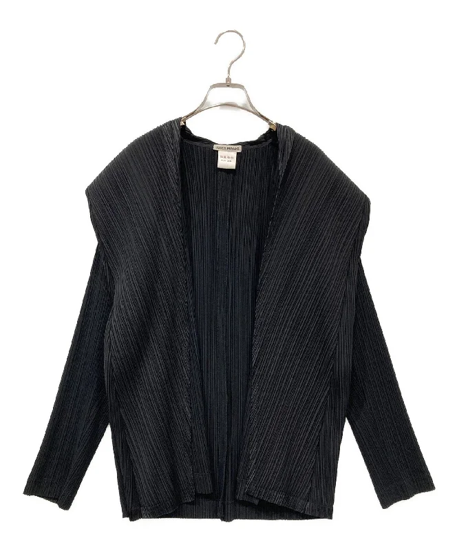 [Pre-owned] ISSEY MIYAKE Pleated shawl collar jacket IM41-FD120 Mesh Jacket Canvas Jacket Denim Jacket