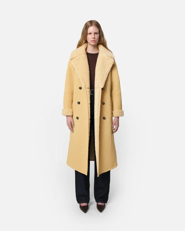 Simone Overcoat Custard Soft Flannel Shacket