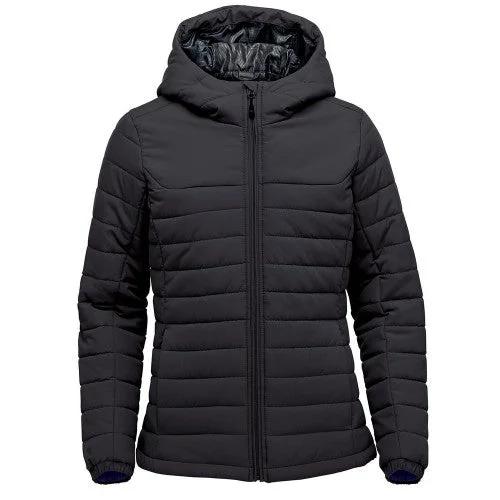 Stormtech Womens/Ladies Nautilus Quilted Hooded Jacket Appliqued Beaded Sequined