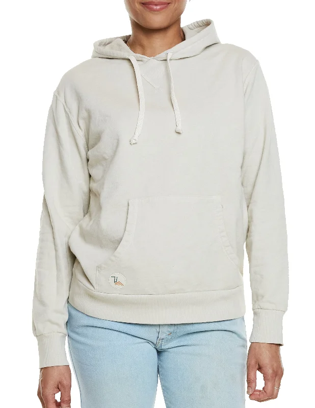 Uplifters Pullover Hoodie in Oat Stretch Fit Moto Jacket