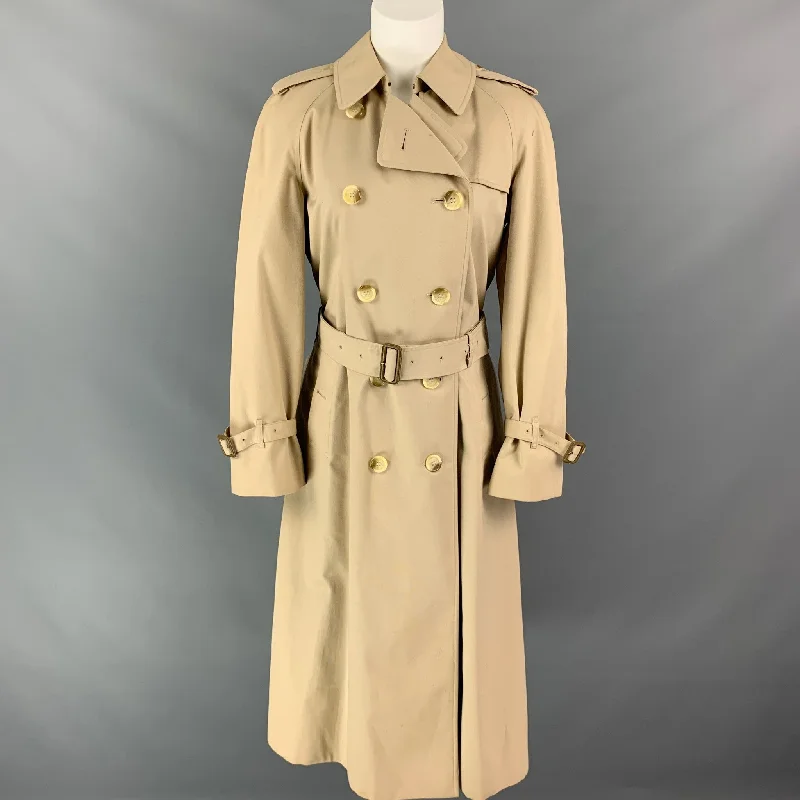 Vintage BURBERRYS Beige Cotton / Polyester Belted Trenchcoat Mesh Canvas Denim