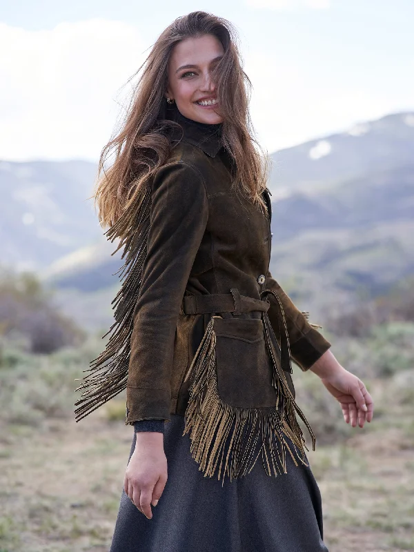 Wild Horses Fringe Leather Jacket Striped Jacket Polka Dot Jacket Floral Jacket