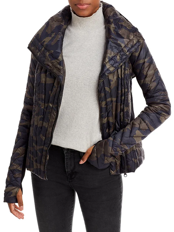 Womens Camo Warm Puffer Jacket Jacket Blazer Coat
