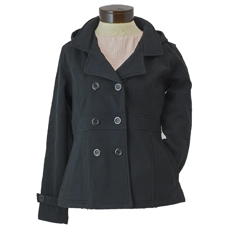 Women's Double Breast Coat WM1822 Drape Front Waterfall Coat