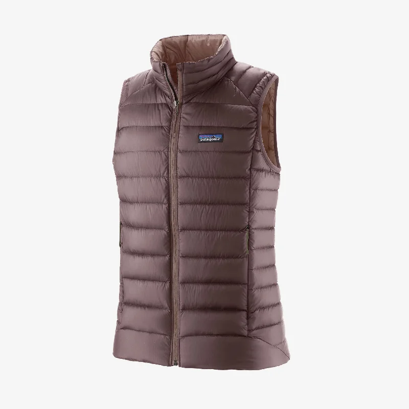 Women's Down Sweater Vest Zippered Front Buttoned Front Snap Front