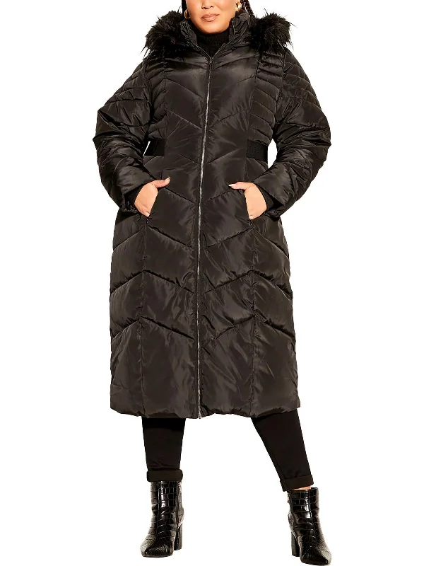 Womens Faux Fur Trim Polyester Puffer Jacket Satin Jacket Silk Jacket Chiffon Jacket Womens Faux Fur Trim Polyester Puffer Jacket Satin Jacket Silk Jacket Chiffon Jacket