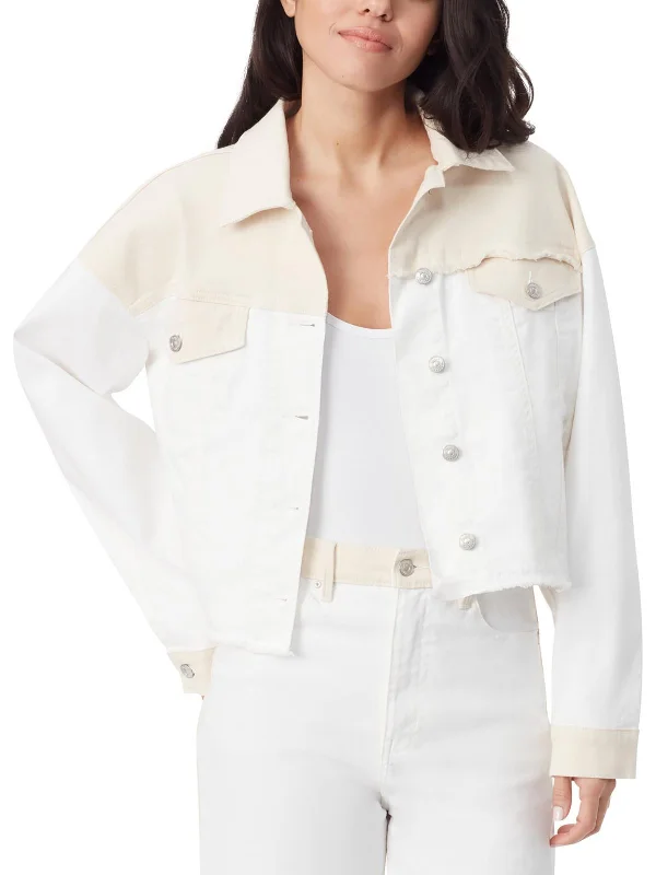 Womens Jean Cropped Denim Jacket Jersey Jacket Tulle Jacket Batik Jacket