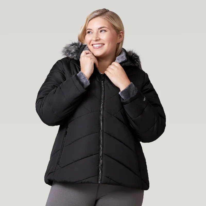 Women's Plus Size Brisk II Parka Jacket Zip Front Button Front Snap Front
