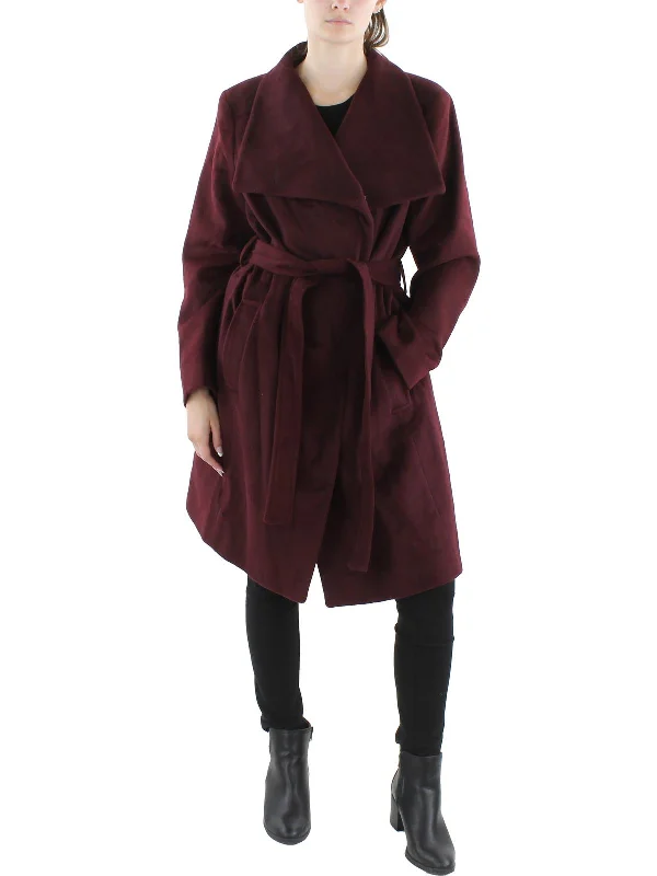 Womens Wool Midi Long Coat Fleece Jacket Down Jacket Feather Jacket