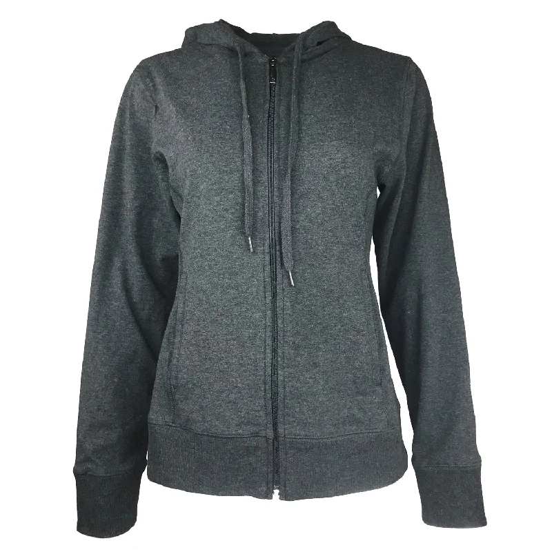 Women's Zipped Heather Hoodie WM1820 Puff Sleeve Blazer