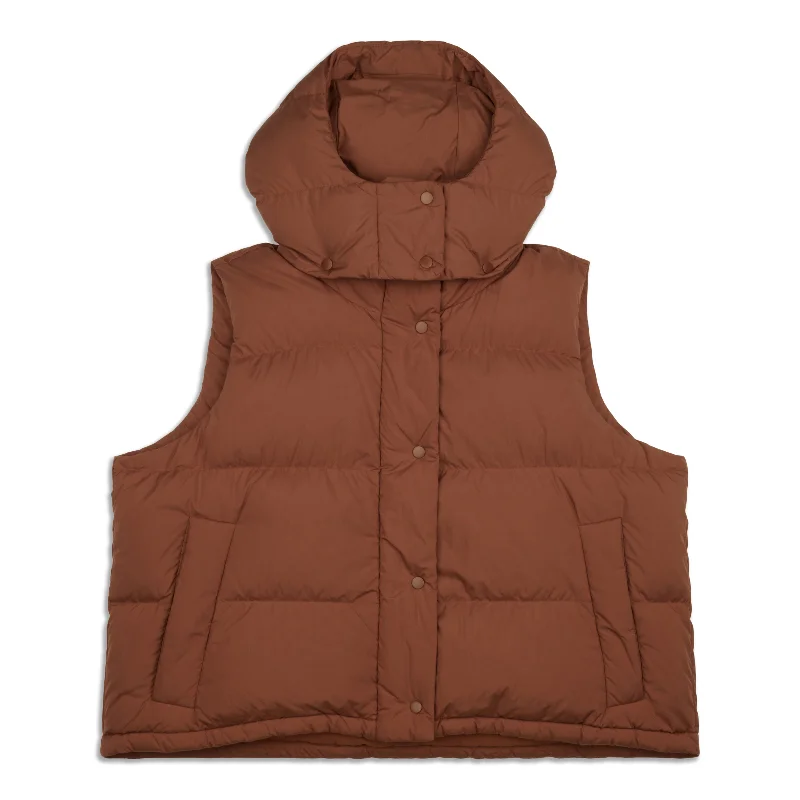 Wunder Puff Cropped Vest - Resale Elegant Wool Jacket