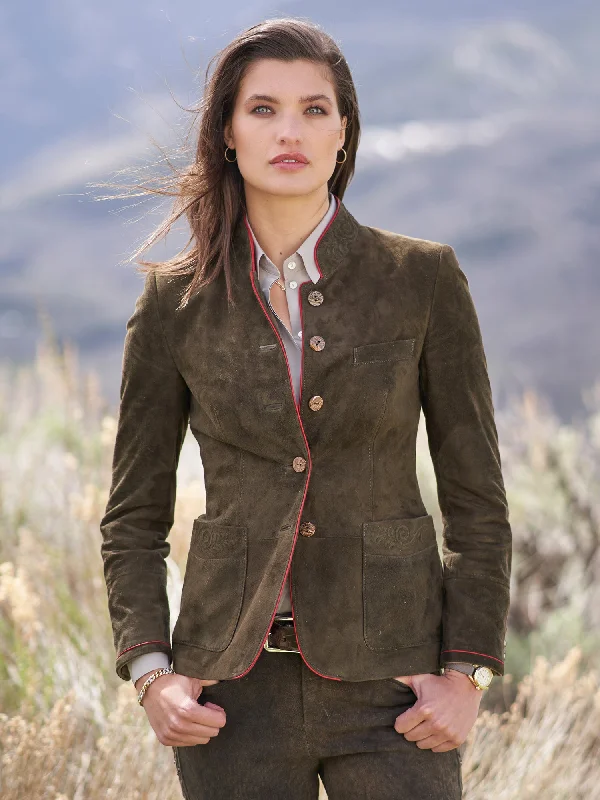 Zermatt Leather Jacket Print Jacket Jacquard Jacket Embroidered Jacket