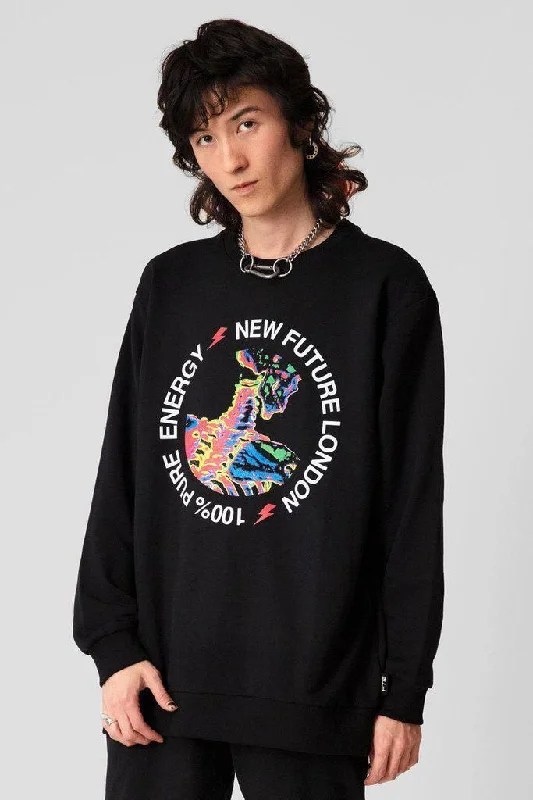 100% Pure Energy Sweatshirt - Unisex Hoodie with Zipper Versatile Modern