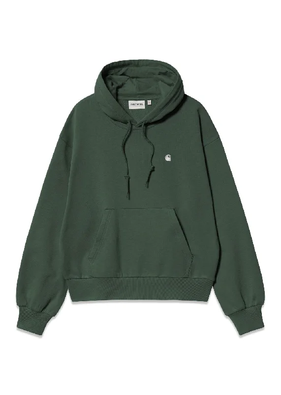 W Hooded Casey Sweatshirt - Sycamore Tree / Silver Hoodie with Turtle Neck Cozy Winter