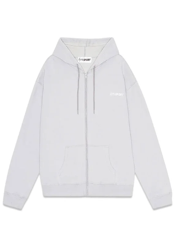 GABRIEL UNISEX FULL ZIP HOODIE - Gray Violet Hoodie with Slim Fit Tailored Modern