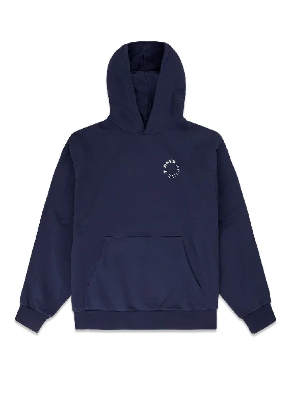 Organic Hoodie - Navy Hoodie with Slit Hem Functional Movement