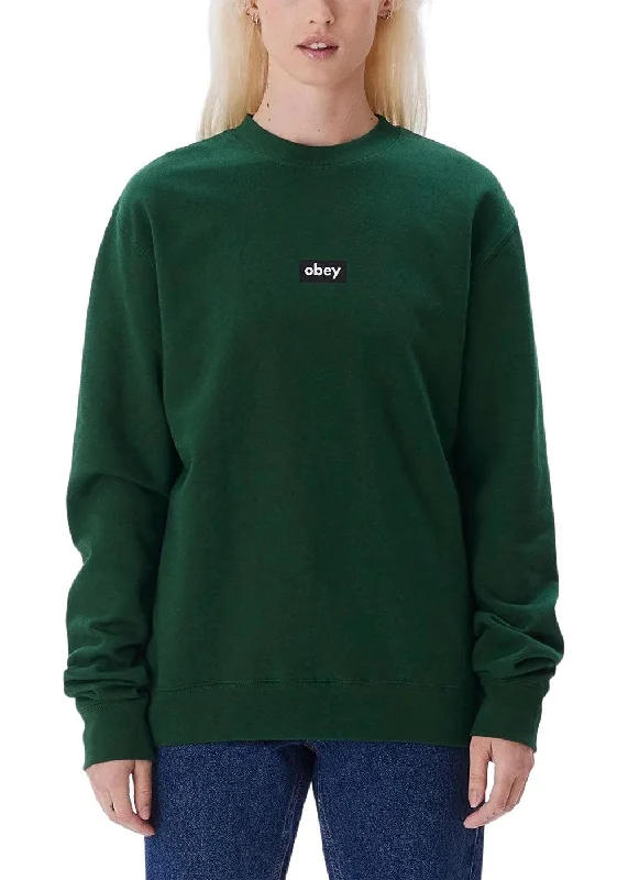 OBEY TAG - Dark Green Hoodie with Drawstring Waist Adjustable Fitted