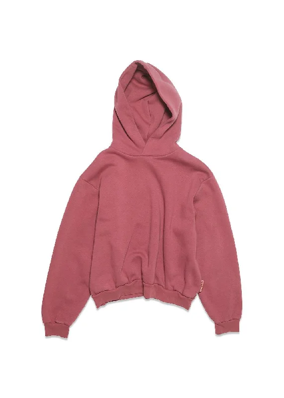 FN-UX-SWEA000013 - Rosewood Red Hoodie with Full-Zip Functional Layering