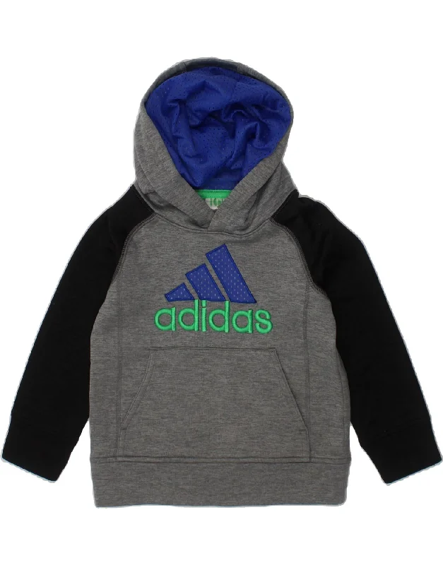 ADIDAS Baby Boys Graphic Hoodie Jumper 18-24 Months Grey Colourblock Hoodie with Ribbed Cuffs Snug Fit Comfort ADIDAS Baby Boys Graphic Hoodie Jumper 18-24 Months Grey Colourblock Hoodie with Ribbed Cuffs Snug Fit Comfort