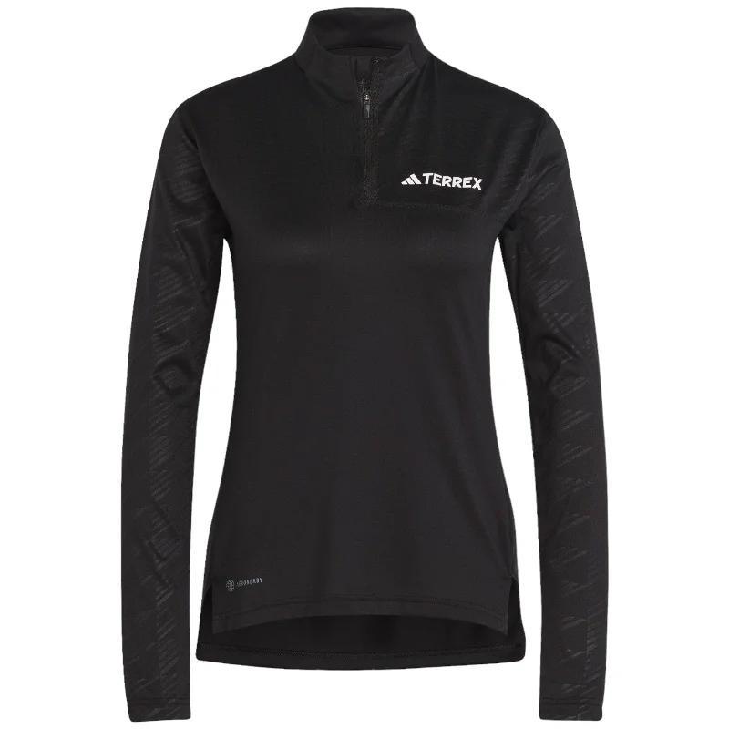 adidas Terrex Womens Top Hoodie with Drop Shoulder Relaxed Streetwear