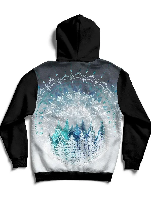 Among the Pines Back Panel Unisex Hoodie Hoodie with Mesh Breathable Sporty