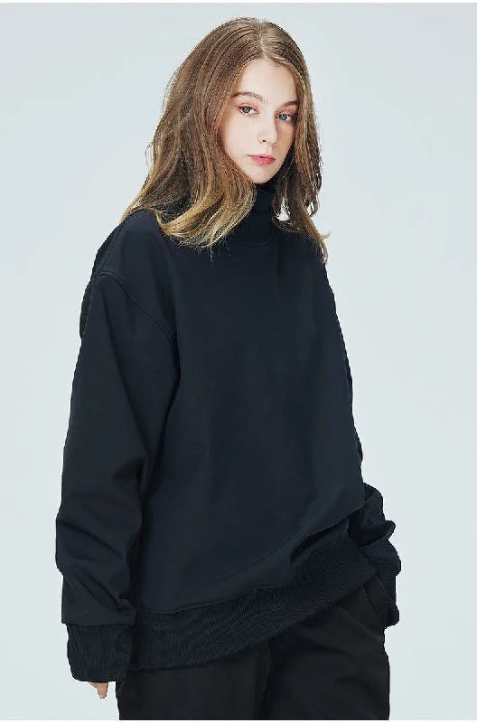 ARCTIC QUEEN Outdoor Sweater - Black - Women's Hoodie with Hem Raw Edge Edgy Unfinished ARCTIC QUEEN Outdoor Sweater - Black - Women's Hoodie with Hem Raw Edge Edgy Unfinished