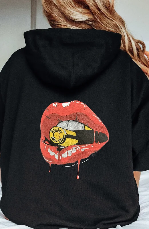 Bite the bullet Pullover Hoodie Hoodie with Elastic Cuffs Stretchable Comfortable