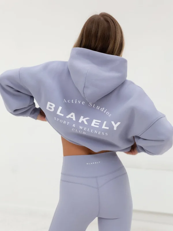 Active Studios Oversized Hoodie - Light Violet Hoodie with Drop Shoulder Relaxed Streetwear
