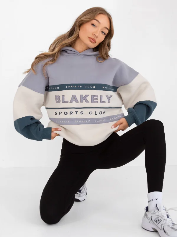 Alpine Sports Oversized Hoodie - Pale Lilac Hoodie with Zipper Placket Modern Functional Alpine Sports Oversized Hoodie - Pale Lilac Hoodie with Zipper Placket Modern Functional