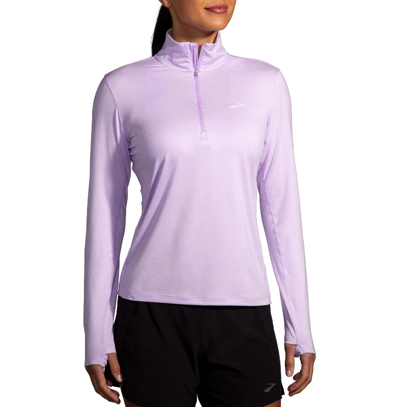 Brooks Dash 2.0 Womens Half-Zip Top Hoodie with Drawcord Adjustable Secure