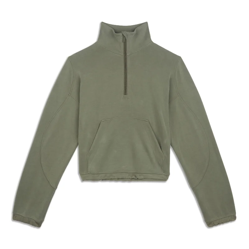 Brushed Softstreme Half Zip - Resale Hoodie with Contrast Stitching Detailed Premium