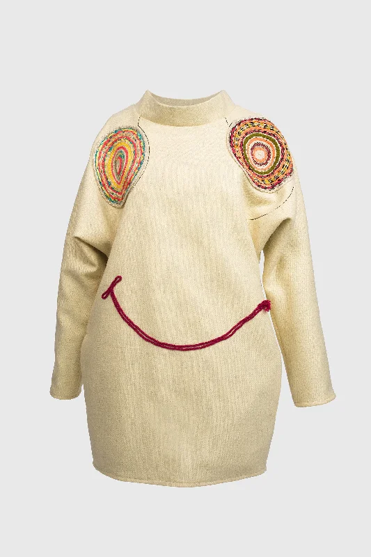 Smiley Face Hoodie Hoodie with Reflective Safety Nightwear