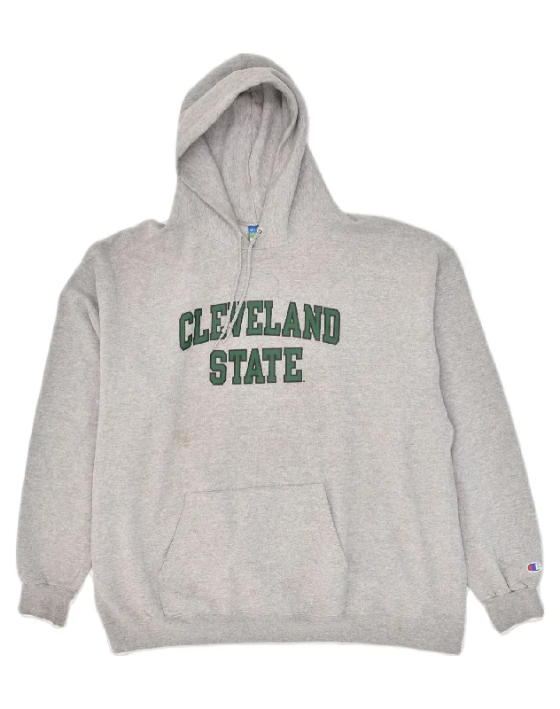 CHAMPION Mens Graphic Hoodie Jumper 3XL Grey Cotton Hoodie with Hem Elastic Stretchable Comfortable CHAMPION Mens Graphic Hoodie Jumper 3XL Grey Cotton Hoodie with Hem Elastic Stretchable Comfortable