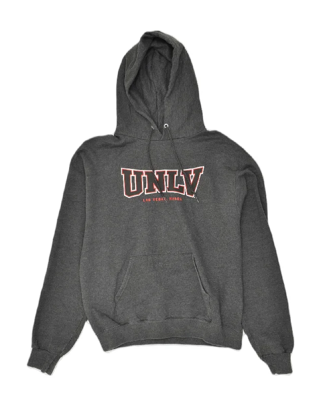 CHAMPION Mens Graphic Hoodie Jumper Medium Grey Cotton Hoodie with Stripes Bold Sporty CHAMPION Mens Graphic Hoodie Jumper Medium Grey Cotton Hoodie with Stripes Bold Sporty