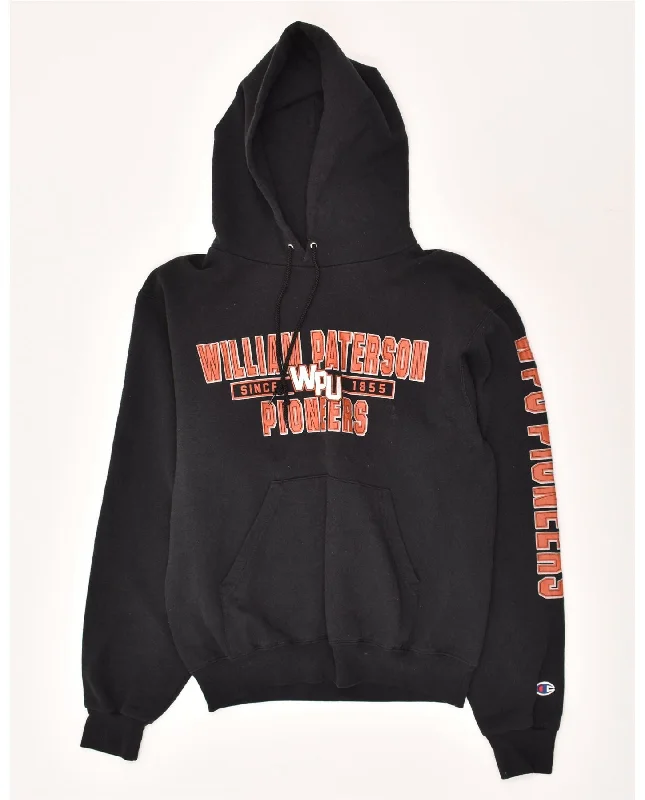 CHAMPION Mens Graphic Hoodie Jumper Small Black Cotton Hoodie with Gradient Ombre Colorful CHAMPION Mens Graphic Hoodie Jumper Small Black Cotton Hoodie with Gradient Ombre Colorful