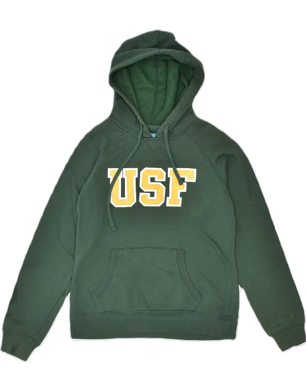 CHAMPION Mens USF Graphic Hoodie Jumper Medium Green Cotton Hoodie Sweatshirt Pullover