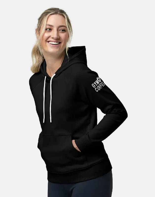 Chill Hoodie in Black Hoodie with Hem Drawcord Adjustable Customizable