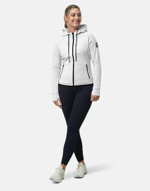 Chill Zip Hoodie in Ultra White Hoodie with Camouflage Military Edgy