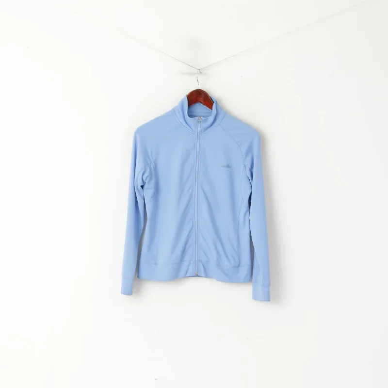 Ellesse Women 36 S Sweatshirt Blue Full Zip Sportswear Warm Up Top Hoodie with Stripes Bold Sporty Ellesse Women 36 S Sweatshirt Blue Full Zip Sportswear Warm Up Top Hoodie with Stripes Bold Sporty