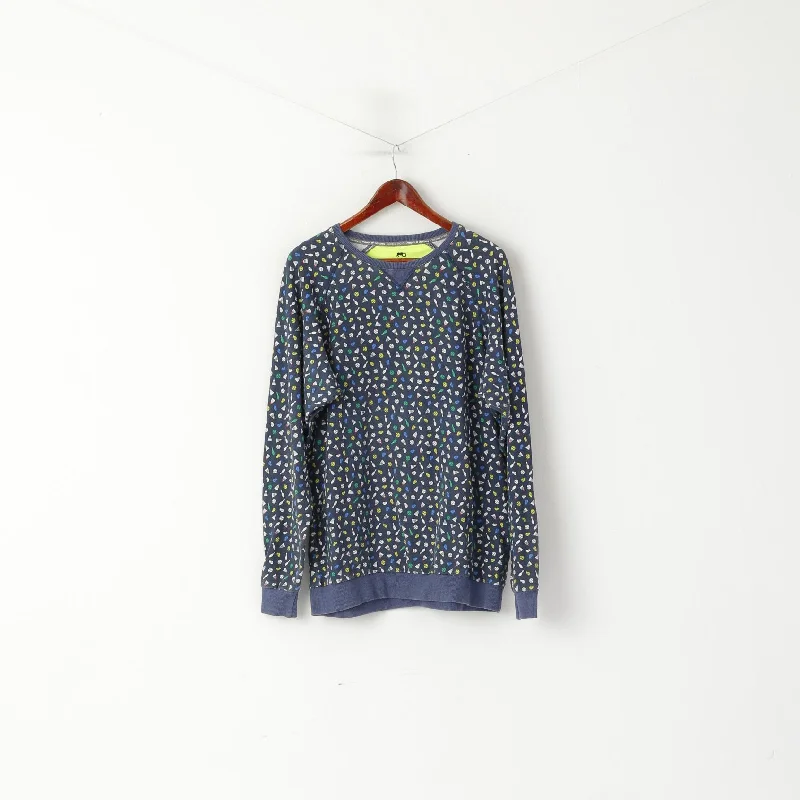 Moods Of Norway Cocktail Sports Women XL Sweatshirt Blue Tennis Print Cotton Top Hoodie with Drawstring Waist Adjustable Fitted Moods Of Norway Cocktail Sports Women XL Sweatshirt Blue Tennis Print Cotton Top Hoodie with Drawstring Waist Adjustable Fitted