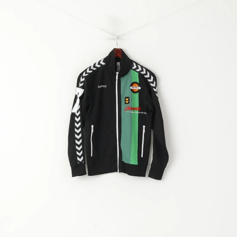 Hummel Women S Sweatshirt Black Shiny Champion Racing #7 Retro Track Top Hoodie with Oversized Fit Loose Comfortable Hummel Women S Sweatshirt Black Shiny Champion Racing #7 Retro Track Top Hoodie with Oversized Fit Loose Comfortable