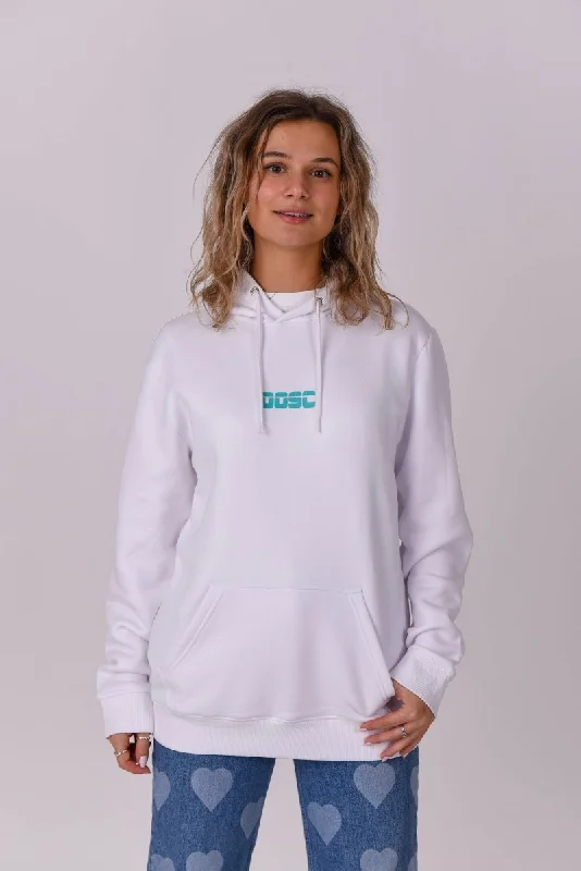 Retro OOSC Hoodie - White Hoodie with Puffed Sleeves Voluminous Trendy