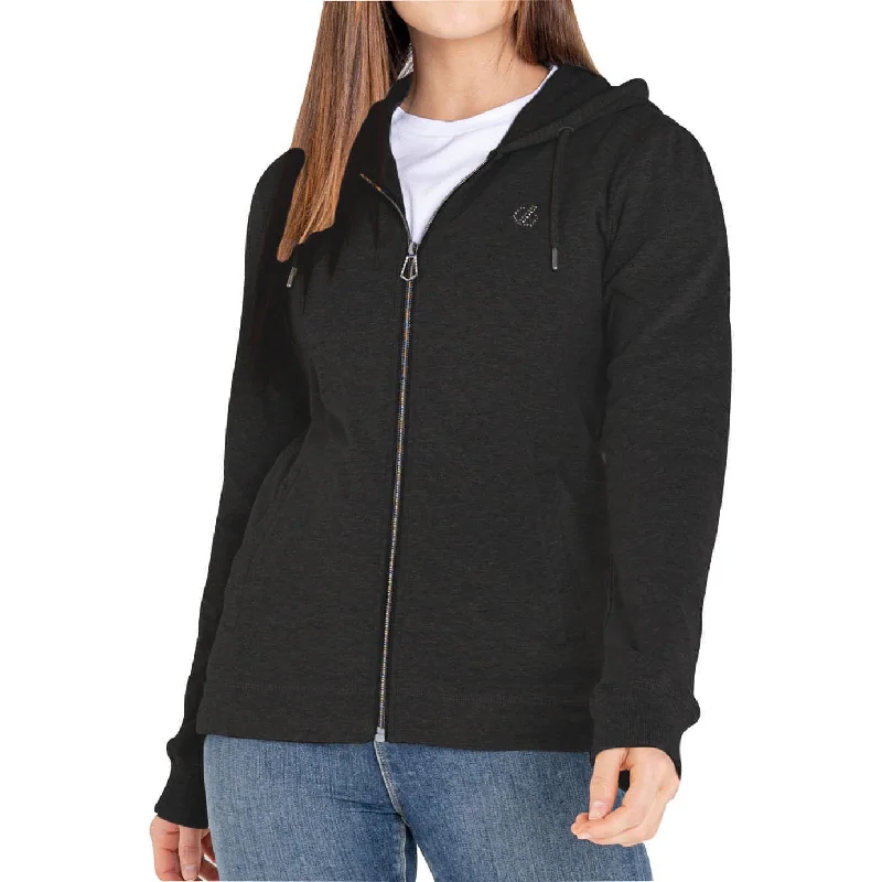 Dare2B Influence Womens Hoody - Black Hoodie with Elastic Cuffs Stretchable Comfortable Dare2B Influence Womens Hoody - Black Hoodie with Elastic Cuffs Stretchable Comfortable